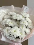 "Монобукет из 3 белых кустовых хризантем " – Фото 2