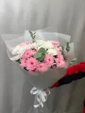 "Стильный букет 🌿 хризантема розовая белая и эвкалипт" – Фото 2