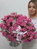 "Premium Круглый букет из 15 пион кустовых роз" – Фото 1