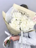 "«Манхэттен» букет из белых французских роз Плайя бланк" – Фото 2