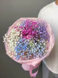 "Гипсофила радужная. Букет цветной гипсофилы" – Фото 0
