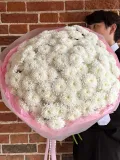 "Букет гигант из 21 белоснежных белых хризантем" – Фото 3