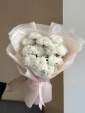 "Монобукет из 3 белых кустовых хризантем " – Фото 1