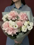 "Сборный букет "Неистовая Красота" с розами и эустомой" – Фото 1