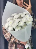"Моно букет из белых хризантем " – Фото 3
