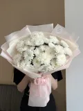 "Монобукет из 5 веточек белых кустовых хризантем" – Фото 0