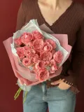"Букет живых цветов "Кустовая пионовидная роза" 5 шт" – Фото 1