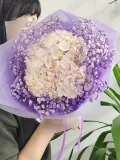 "Нежный букет гортензии на облаке гипсофилы" – Фото 1