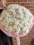 "Букет гигант из 21  белоснежных кустовых хризантем" – Фото 4