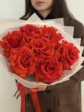 "Букет алых французских роз, букет 714 " – Фото 0