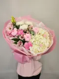 "Сборный букет с краспедией и гортензией" – Фото 1