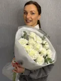 "Букет из 11 белых диантусов " – Фото 0