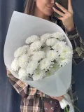 "Моно букет из белых хризантем " – Фото 0