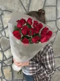 "15 красных роз 60см " – Фото 0