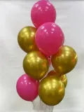 "Набор шаров с гелием № 822 - фонтан розовый с золотом ( аэродизайн )" – Фото 0