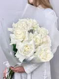 "«Лион» букет из белых французских роз Плайя Бланка" – Фото 0