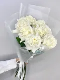 "«Лион» букет из белых французских роз Плайя Бланка" – Фото 3