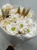 "Букет из кустовых хризантем и лагуруса" – Фото 2