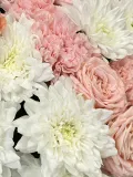"«Мягкое свечение» сборный букет с кустовой розой мадам бомбастик, диантусами и хризантемой" – Фото 5