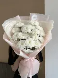 "Монобукет из 3 белых кустовых хризантем" – Фото 0