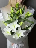 "Букет из 3 белых лилий" – Фото 0