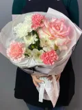 "Букет-комплимент с французской розой и хризантемой" – Фото 2