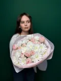 "Сборный букет из кустовых роз и хризантем" – Фото 2