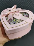 "Цветочная композиция из гипсофилы в коробке Сердце" – Фото 3