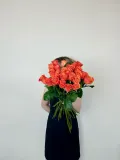 "розы 25 шт без оформления orange crush" – Фото 0