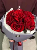 "Розы красные французские роскошный букет" – Фото 2