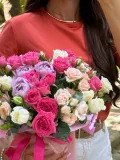 "15 кустовых роз в коробке " – Фото 1