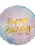"Шар круг “Happy Birthday”" – Фото 0