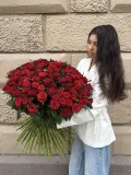"«Королева Сердец»❤️ моно букет 101 роза" – Фото 0