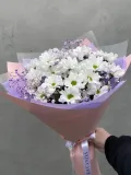 "Хризантемы ромашки с гипсофилой" – Фото 3