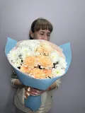 "Монобукет из хризантем колор" – Фото 1