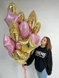 "Большой набор шаров сердца и звезды 20 шт Романтика и Волшебство" – Фото 3