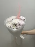 "Букет из кустовой хризантемы и хлопка" – Фото 2