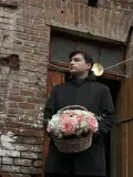 "Французские розы с гортензиями в корзине" – Фото 1