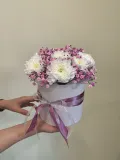 "Хризантема и гипсофила в коробке " – Фото 2