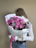 "Букет из Мисти балс. розовые Пионовидные розы " – Фото 2
