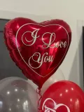 "Фонтан из красно-белых шаров «I love you»" – Фото 2