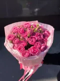 "Букет ароматных пион кустовых роз Мисти Бабблс" – Фото 1