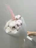 "Букет из кустовой хризантемы и хлопка" – Фото 0