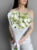 "Нежный букет из белых лизиантусов (7 шт)" – Фото 1