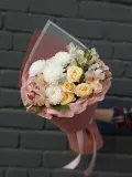 "Альстромерия и кустовая роза в стильном фоамиране" – Фото 2