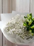 "Букет из гипсофилы и альстромерии Ванильные облака " – Фото 1