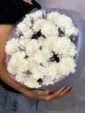 "Букет из хризантем с лавандой "Лавандовое чудо"" – Фото 0