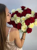 "Букет цветов 14 - Красно-белые признание в любви" – Фото 1