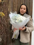 "Авторский букет 💐 голубая гортензия и белые кустовые хризантемы " – Фото 0