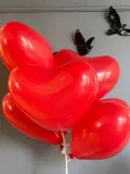 "Шары латексные в виде сердца / красные" – Фото 1